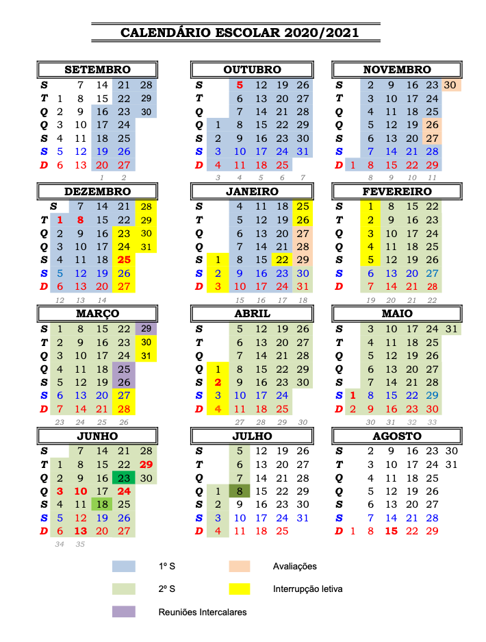 Calendario 2020 21